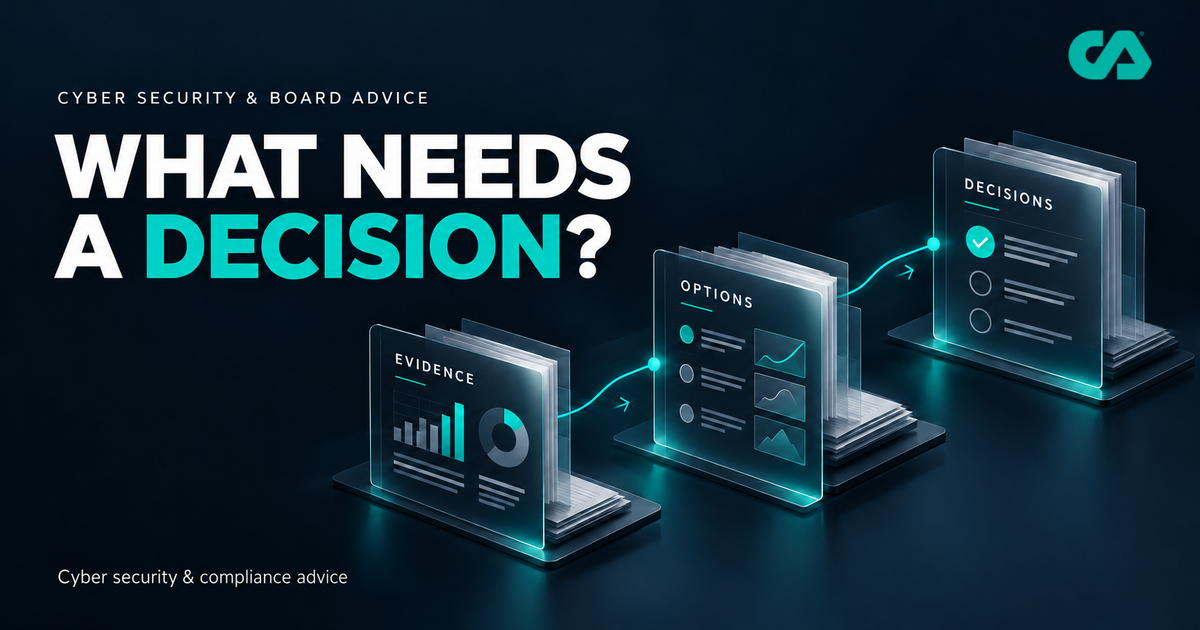 Featured image for article: What Should a Board Expect from Cyber Security and Compliance Advice?